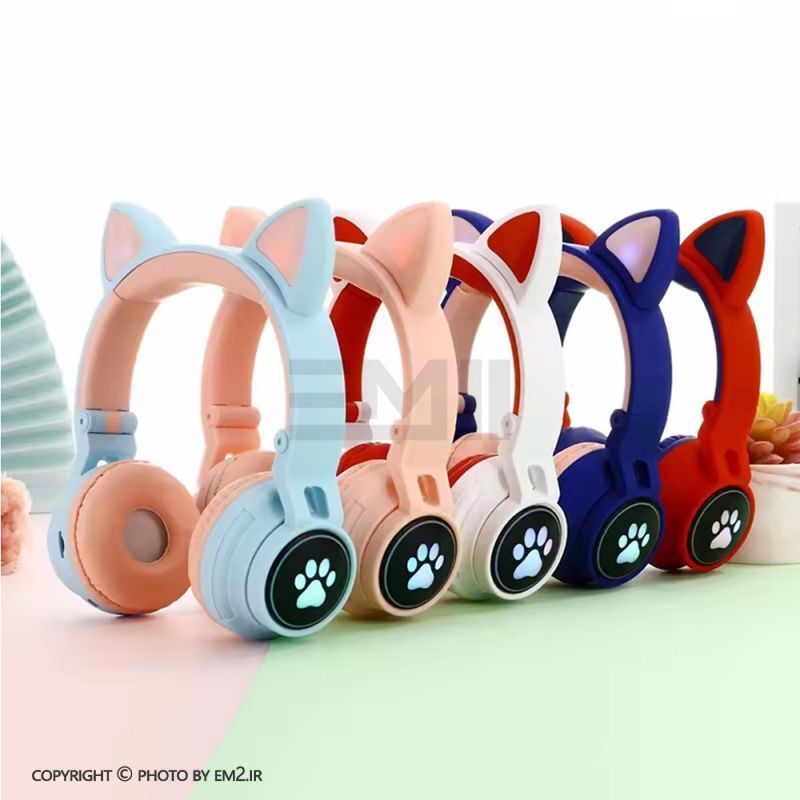 هدفون بلوتوث مدل KT-43 گربه ای